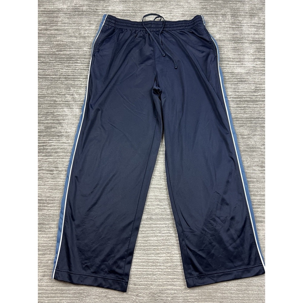 Open Trails‎ Track Pants Mens 2XL Blue Striped Polyester Pull On